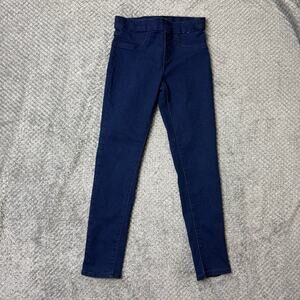 Levi’s Girls Denim Blue Leggings Pants Size 7/8 Pull On Dark Wash Fashion Cotton